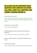 RX 100 EPIC WILLOW INPATIENT BASICS&NewLine;QUESTIONS WITH COMPLETE SOLUTIONS&NewLine;2026 FINAL SCRIPT FULL QUESTIONS AND&NewLine;CORRECT ANSWERS GRADED A&plus;&NewLine;