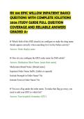 RX 100 EPIC WILLOW INPATIENT BASICS&NewLine;QUESTIONS WITH COMPLETE SOLUTIONS&NewLine;2026 STUDY GUIDE FULL QUESTION&NewLine;COVERAGE AND RELIABLE ANSWERS&NewLine;GRADED A&plus;