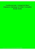 Cardiovascular Congenital Heart Disease & Tetralogy of Fallot Complete Study Guide 2026&sol; 2027