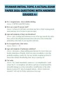 RYANAIR INITIAL TOPIC 4 ACTUAL EXAM&NewLine;PAPER 2026 QUESTIONS WITH ANSWERS&NewLine;GRADED A&plus;