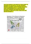 SOLUTION MANUAL FOR GENETICS FROM GENES TO GENOMES 6TH EDITION BY LELAND HARTWELL MICHAEL GOLDBERG JANICE FISCHER AND LEROY HOOD COMPREHENSIVE ALL CHAPTERS WITH DETAILED ANSWERS EXPLANATIONS REVIEW RATIONALES COMPLETE STUDY GUIDE 2026 2027 EDITION GRADED 