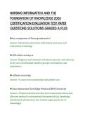 NURSING INFORMATICS AND THE FOUNDATION OF KNOWLEDGE 2026 CERTIFICATION