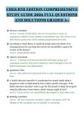 CHES 8TH EDITION COMPREHENSIVE STUDY GUIDE 2026 FULL QUESTIONS AND SOLUTIONS GRADED A&plus;&period;pdf&NewLine;&NewLine;