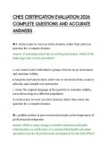 CHES CERTIFICATION EVALUATION 2026 COMPLETE QUESTIONS AND ACCURATE ANSWERS&period;pdf&NewLine;&NewLine;