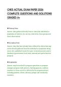 CHES&lowbar;ACTUAL&lowbar;EXAM&lowbar;PAPER&lowbar;2026&lowbar;COMPLETE&lowbar;QUESTIONS&lowbar;AND&lowbar;SOLUTIONS&lowbar;GRADED