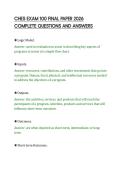 CHES EXAM 100 FINAL PAPER 2026 COMPLETE QUESTIONS AND ANSWERS&period;pdf&NewLine;&NewLine;