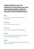 NURSING INFORMATICS AND THE FOUNDATION OF KNOWLEDGE 2026 STUDY GUIDE REVISION
