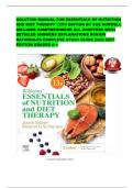 SOLUTION MANUAL FOR ESSENTIALS OF NUTRITION AND DIET THERAPY 12TH EDITION BY SUE RODWELL WILLIAMS COMPREHENSIVE ALL CHAPTERS WITH DETAILED ANSWERS EXPLANATIONS REVIEW RATIONALES COMPLETE STUDY GUIDE 2026 2027 EDITION GRADED A &plus;