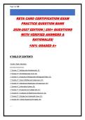 RETA CARO CERTIFICATION EXAM &NewLine;PRACTICE QUESTION BANK &NewLine;2026-2027 EDITION &vert; 250&plus; QUESTIONS &NewLine;WITH VERIFIED ANSWERS & &NewLine;RATIONALES&vert; &NewLine;100&percnt; GRADED A&plus;