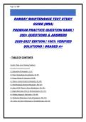 Ramsay Maintenance Test &lpar;MRA&rpar; Study Guide 2026-2027&colon; 200&plus; Practice Questions with Verified Answers & Detailed Rationales &vert; Complete Exam Prep