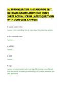 S12 SPRINKLER TEST S13 STANDPIPE TEST&NewLine;ULTIMATE EXAMINATION TEST STUDY&NewLine;SHEET ACTUAL SCRIPT LATEST QUESTIONS&NewLine;WITH COMPLETE ANSWERS&NewLine;