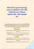 WGU D570 Cognitive Psychology study set 8 &vert;Questions with 100&percnt; Verified Answers &vert; Newest Update 2026 &ndash; 2027 &lpar;Graded A&plus;&rpar;&NewLine;&NewLine;  &NewLine;&NewLine;