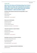 WGU D115 OA Advanced Pathophysiology Exam &lpar;Latest 2026 &sol; 2027&rpar; Test Exam 150 comprehensive questions &vert; FREQUENTLY MOST TESTED QUESTIONS AND VERIFIED SOLUTIONS&sol;GET IT 100&percnt; ACCURATE&excl;&excl; 2026&excl;&excl;
