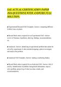 SAE ACTUAL CERTIFICATION PAPER&NewLine;2026 QUESTIONS WITH ANSWERS FULL&NewLine;SOLUTION&period;&NewLine;