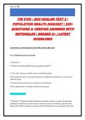 FIN 6100 - SUU HASLAM TEST 2 &vert; &NewLine;POPULATION HEALTH 2026&sol;2027 &vert; 220&plus; &NewLine;QUESTIONS & VERIFIED ANSWERS WITH &NewLine;RATIONALES &vert; GRADED A&plus; &vert; LATEST &NewLine;GUIDELINES