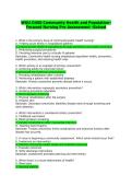 WGU D450 Community Health and Population-Focused Nursing Pre Assessment -Solved &vert;Accurate&vert;Verified