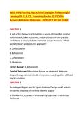 WGU D658 Planning Instructional Strategies for Meaningful &NewLine;Learning OA V1 & V2 &vert; Complete Practice QUESTIONs&comma; &NewLine;Answers & Detailed Rationales  2026&sol;2027 ACTUAL EXAM