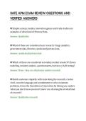 SAFE APM EXAM REVIEW QUESTIONS AND&NewLine;VERIFIED ANSWERS&NewLine;