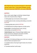 WGU D658 Planning Instructional Strategies for Meaningful &NewLine;Learning Practice Exam &vert; Instructional Strategies&comma; Learning &NewLine;Theories & Assessment QUESTION  and answers 2026&sol;2027 