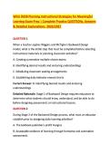 WGU D658 Planning Instructional Strategies for Meaningful &NewLine;Learning Exam Prep &vert; Complete Practice QUESTIONs&comma; Answers &NewLine;& Detailed Explanations  2026&sol;2027 