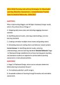 WGU D658 Planning Instructional Strategies for Meaningful &NewLine;Learning Objective Assessment &vert; Comprehensive Practice &NewLine;Exam & Detailed Rationales  2026&sol;2027