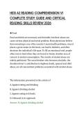 HESI A2 READING COMPREHENSION VI COMPLETE STUDY GUIDE AND CRITICAL READING SKILLS REVIEW 2026&period;pdf&NewLine;&NewLine;