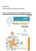 Test Bank - Timby's Introductory Medical-Surgical Nursing&comma; 14th Edition &lpar;Donnelly-Moreno&comma; 2026&rpar;&comma; Chapter 1-72 &vert; All Chapters