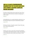 HESI A2 V2 MATH COMPREHENSIVE EXAMINATION TEST SOLVED QUESTIONS AND CORRECT ANSWERS COMPLETE REVIEW RESOURCE&period;pdf&NewLine;&NewLine;