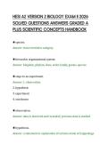 HESI A2 VERSION 2 BIOLOGY EXAM II 2026 SOLVED QUESTIONS ANSWERS GRADED A PLUS SCIENTIFIC CONCEPTS HANDBOOK&period;pdf&NewLine;&NewLine;