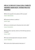 HESI A2 V2 BIOLOGY EXAM II 2026 COMPLETE ANSWERS HUMAN BODY SYSTEMS PRACTICE RESOURCE&period;pdf&NewLine;&NewLine;