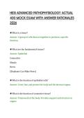 HESI ADVANCED PATHOPHYSIOLOGY ACTUAL 400 MOCK EXAM WITH ANSWER RATIONALES 2026&period;
