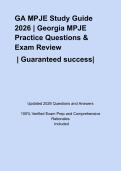 GA MPJE Study Guide 2026 &vert; Georgia MPJE Practice Questions & Exam Review