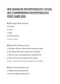 HESI ADVANCED PATHOPHYSIOLOGY ACTUAL 400 COMPREHENSIVE PATHOPHYSIOLOGY STUDY GUIDE 2026&period;pdf&NewLine;&NewLine;