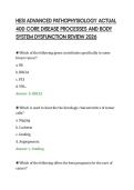 HESI ADVANCED PATHOPHYSIOLOGY ACTUAL 400 CORE DISEASE PROCESSES AND BODY SYSTEM DYSFUNCTION REVIEW 2026&period;pdf&NewLine;&NewLine;