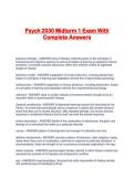 Psych 2030 Midterm 1 Exam With Complete Answers