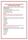 RHIT EXAM 2026&sol;2027 ACTUAL QUESTIONS AND 100&percnt; CORRECT ANSWERS WITH RATIONS 