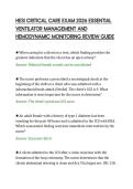 HESI CRITICAL CARE EXAM 2026 ESSENTIAL VENTILATOR MANAGEMENT AND HEMODYNAMIC MONITORING REVIEW GUIDE&period;pdf&NewLine;&NewLine;
