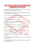 EMT STATE EXAM NC QUESTIONS AND ANSWERS 2026 UPDATE