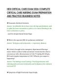 HESI CRITICAL CARE EXAM 2026 COMPLETE CRITICAL CARE NURSING EXAM PREPARATION AND PRACTICE READINESS NOTES&period;pdf&NewLine;&NewLine;