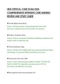 HESI CRITICAL CARE EXAM 2026 COMPREHENSIVE INTENSIVE CARE NURSING REVIEW AND STUDY GUIDE&period;pdf&NewLine;&NewLine;