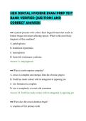 HESI DENTAL HYGIENE EXAM PREP TEST BANK VERIFIED QUESTIONS AND CORRECT ANSWERS&period;pdf&NewLine;&NewLine;