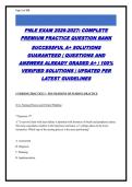 PNLE 2026-2027 Complete Question Bank&colon; 260&plus; Premium Practice Questions with Rationales &vert; Nursing Practice I-V &vert; A&plus; Guaranteed Solutions
