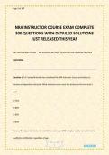 NRA INSTRUCTOR COURSE EXAM COMPLETE 300 QUESTIONS WITH DETAILED SOLUTIONS JUST RELEASED THIS YEAR&period;pdf is a comprehensive study resource designed to help candidates prepare for the NRA Instructor Course examination&period; It includes 300 practice questions with 