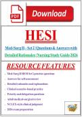 Med-Surg II HESI &ndash; Set 2 &vert; Questions & Answers with Detailed Rationales &vert; Nursing Study Guide 2026