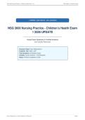 NSG 3600 Nursing Practice - Children&rsquo;s Health Exam&NewLine;1 2026 UPDATE