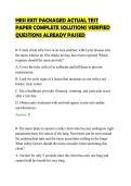 HESI EXIT PACKAGED ACTUAL TEST PAPER COMPLETE SOLUTIONS VERIFIED QUESTIONS ALREADY PASSED&period;pdf&NewLine;&NewLine;