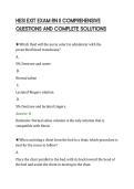 HESI EXIT EXAM RN II COMPREHENSIVE QUESTIONS AND COMPLETE SOLUTIONS