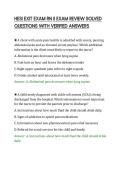 HESI EXIT EXAM RN II EXAM REVIEW SOLVED QUESTIONS WITH VERIFIED ANSWERS&period;