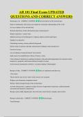 AH 101 Final Exam UPDATED &NewLine;QUESTIONS AND CORRECT ANSWERS