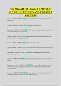 Ole Miss AH 101 - Exam 1 UPDATED &NewLine;ACTUAL QUESTIONS AND CORRECT &NewLine;ANSWERS